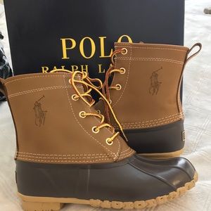 Polo Ralph Lauren kid boots tan/brown size 4 & 3